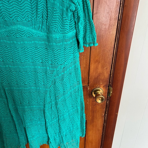 Rabbit Rabbit Rabbit Teal Women's Dress - Picture 3 of 4